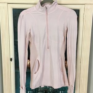 Lululemon athletica Pale Pink Quarter Zip Pullover